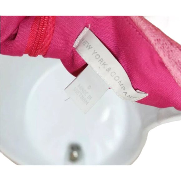 New York and Company womens dress size 0 pink ombre lace fit & flare mini - Picture 3 of 10